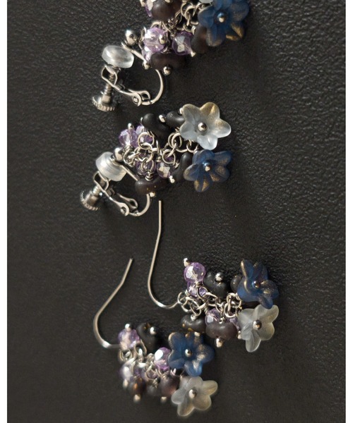 tone(トーン)の「【Mian.invitation】儚い色を映した花モチーフピアス|儚彩(MA)(ピアス(両耳用)・レディース・シルバー・FREE)」の11枚目の写真