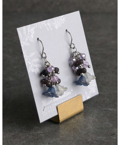 tone(トーン)の「【Mian.invitation】儚い色を映した花モチーフピアス|儚彩(MA)(ピアス(両耳用)・レディース・シルバー・FREE)」の7枚目の写真