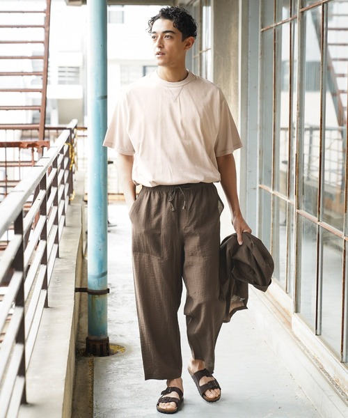 BAYFLOW（ベイフロー）の「【接触冷感】クールタッチリネンパンツ[セットアップ可]（その他パンツ・メンズ・ブラウン/チャコール/ブルー・MEDIUM/LARGE）」の16枚目の写真