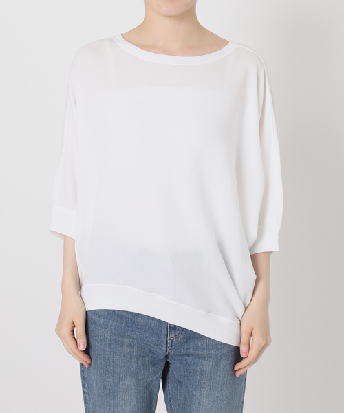 FRAMeWORK(フレームワーク)の「シアー裏毛ドレーププルオーバー(Tシャツ/カットソー・レディース・ブルー/ホワイト/ブラック・FREE)」の7枚目の写真