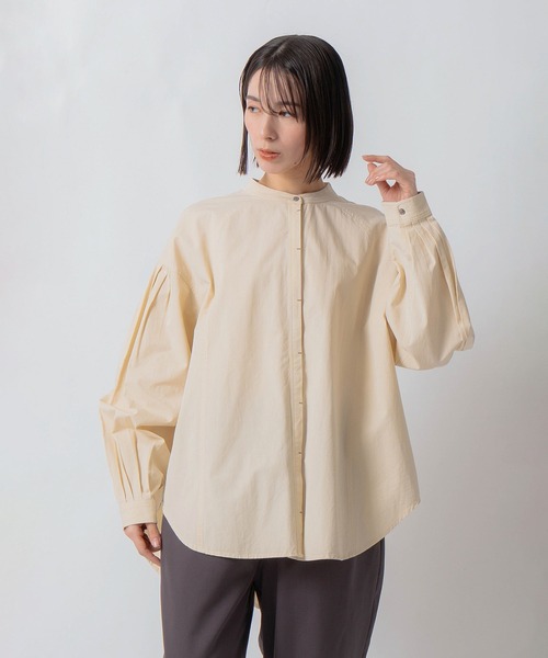 Kelen(ケレン)の「「KELEN / ケレン」タックデザインブラウス(シャツ/ブラウス・レディース・ライトブルー/チャコールグレー/ライトベージュ・S/M)」の1枚目の写真