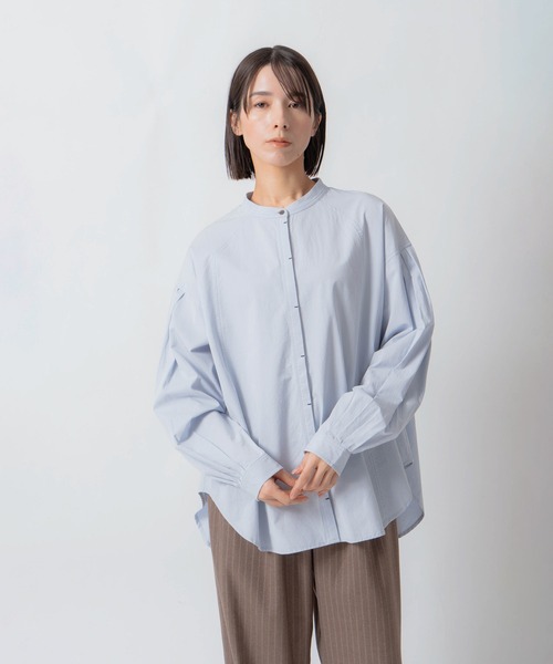 Kelen(ケレン)の「「KELEN / ケレン」タックデザインブラウス(シャツ/ブラウス・レディース・ライトブルー/チャコールグレー/ライトベージュ・S/M)」の3枚目の写真