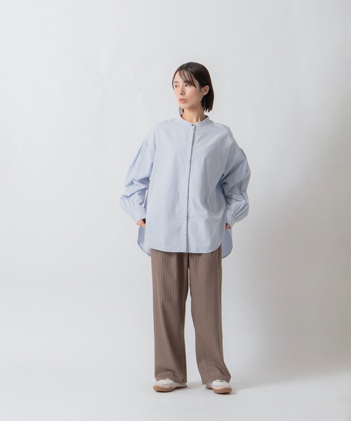 Kelen(ケレン)の「「KELEN / ケレン」タックデザインブラウス(シャツ/ブラウス・レディース・ライトブルー/チャコールグレー/ライトベージュ・S/M)」の13枚目の写真