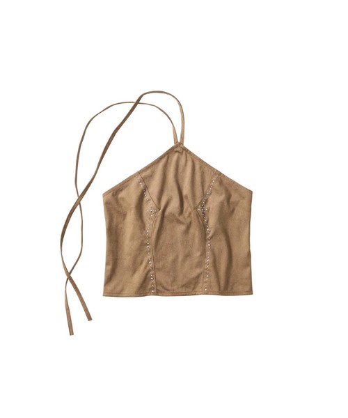 Knuth Marf(クヌースマーフ)の「Knuth Marf / クヌースマーフ suede bustier top(その他トップス・レディース・ブラウン/キャメル・FREE)」の2枚目の写真