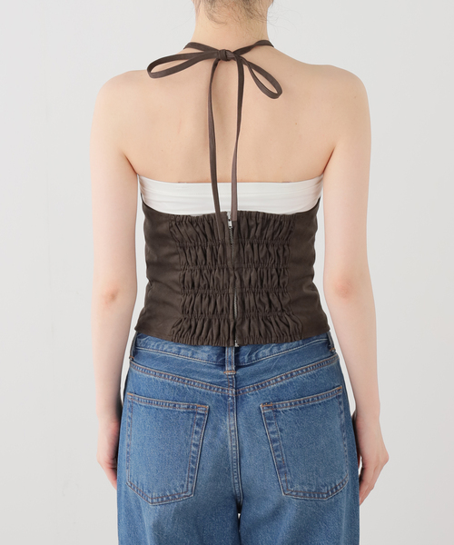 Knuth Marf(クヌースマーフ)の「Knuth Marf / クヌースマーフ suede bustier top(その他トップス・レディース・ブラウン/キャメル・FREE)」の10枚目の写真