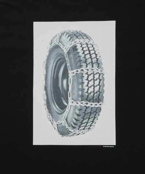 COOTIE PRODUCTIONS(クーティープロダクションズ)の「Print S/S Tee ( Tire with Chains )(Tシャツ/カットソー・メンズ・ブラック/ホワイト・LARGE/MEDIUM/SMALL/X-LARGE)」の4枚目の写真