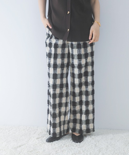URBAN RESEARCH ROSSO WOMEN(アーバンリサーチ ロッソ)の「チェックジャガードストレートパンツ(その他パンツ・レディース・ブラック・36/38)」の10枚目の写真