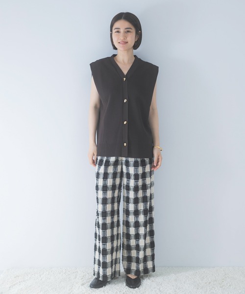 URBAN RESEARCH ROSSO WOMEN(アーバンリサーチ ロッソ)の「チェックジャガードストレートパンツ(その他パンツ・レディース・ブラック・36/38)」の12枚目の写真