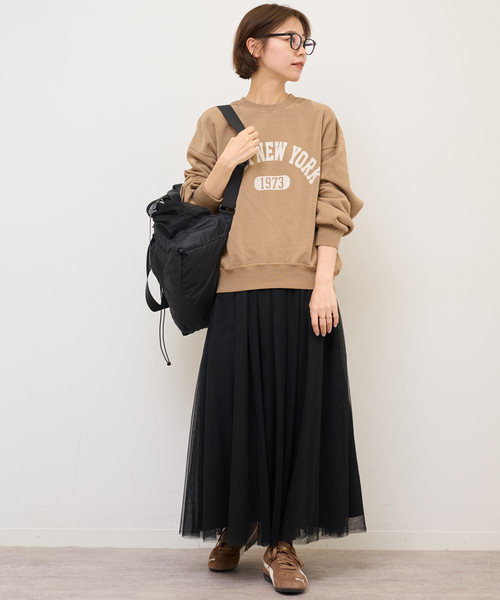 JOURNAL STANDARD relume（ジャーナルスタンダード　レリューム）の「《WEB限定追加》ウォッシャブルチュールイージースカート（スカート・レディース・ブラック/チャコールグレー・FREE）」の12枚目の写真
