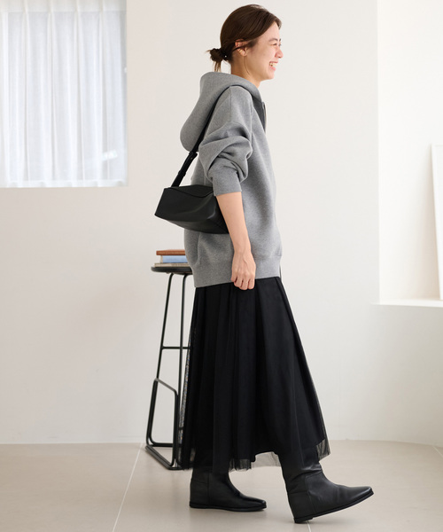JOURNAL STANDARD relume（ジャーナルスタンダード　レリューム）の「《WEB限定追加》ウォッシャブルチュールイージースカート（スカート・レディース・ブラック/チャコールグレー・FREE）」の19枚目の写真