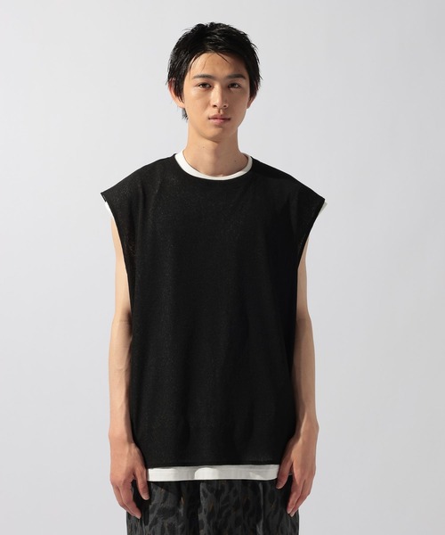 niko and...（ニコアンド）の「シアーレイヤードノースリーブ（その他トップス・メンズ・ブラック/アイボリー・MEDIUM/LARGE）」の21枚目の写真