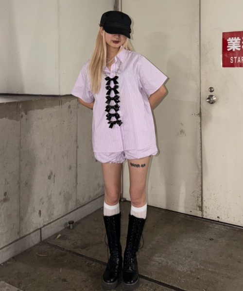 sedacle(セダクル)の「ラインストーンシャツマイクロパンツ(その他パンツ・メンズ・ライトブルー/ピンク・MEDIUM/SMALL)」の7枚目の写真