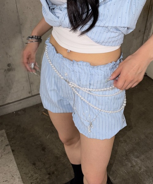 sedacle(セダクル)の「ラインストーンシャツマイクロパンツ(その他パンツ・メンズ・ライトブルー/ピンク・MEDIUM/SMALL)」の10枚目の写真