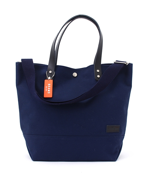 B:MING by BEAMS(ビーミングバイビームス)の「buddy×ビーミング by ビームス / 40th別注 Collerトートバッグ M (トートバッグ・レディース・ホワイト/ネイビー・ONE SIZE)」の11枚目の写真