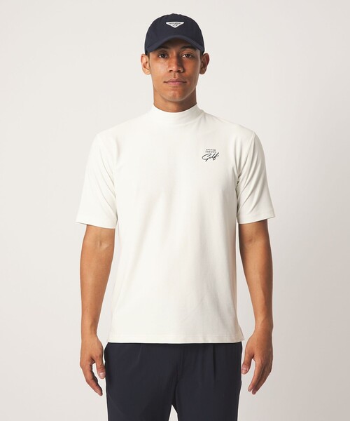 UNITED ARROWS GOLF(ユナイテッドアローズゴルフ)の「メンズ メッシュ モックネック シャツ 吸水速乾 遮熱 UV(Tシャツ/カットソー・メンズ・ホワイト/ネイビー/オリーブ・XL/L/M)」の14枚目の写真