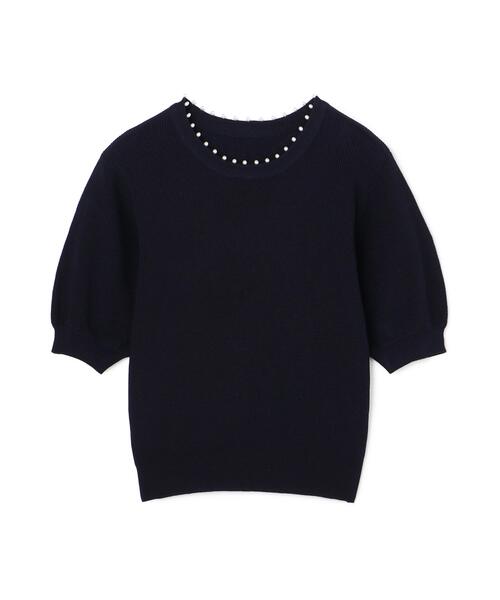 NATURAL BEAUTY BASIC(ナチュラルビューティーベーシック)の「パールネックプルオーバー(ニット/セーター・レディース・ネイビー/ピンク/ベージュ・フリ-)」の18枚目の写真