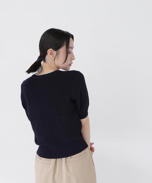 NATURAL BEAUTY BASIC(ナチュラルビューティーベーシック)の「パールネックプルオーバー(ニット/セーター・レディース・ネイビー/ピンク/ベージュ・フリ-)」の16枚目の写真
