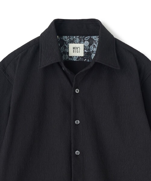 MEN'S BIGI(メンズビギ)の「トリコットジャージ ジャガードシャツ(シャツ/ブラウス・メンズ・ブルー/ブラック/ブラウン・03/04/02/01)」の12枚目の写真