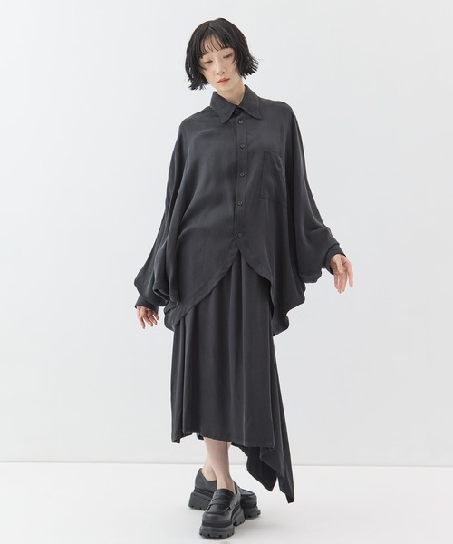 sulvam(サルバム)の「【sulvam/サルバム】《STUDIOUS別注》ドルマンシャツ(シャツ/ブラウス・レディース・ダークブラウン/ブラック・S)」の14枚目の写真