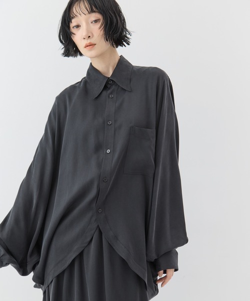 sulvam(サルバム)の「【sulvam/サルバム】《STUDIOUS別注》ドルマンシャツ(シャツ/ブラウス・レディース・ダークブラウン/ブラック・S)」の16枚目の写真