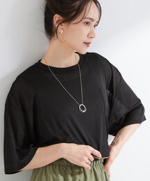 【S-LL/洗濯機可/体型カバー】ゆるっとこなれる 大人のシアースラブTシャツ