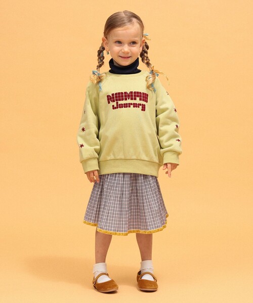 こども ビームス(コドモビームス)の「チェック プリーツ スカート 2026FW(90~140cm)通学スタイル 女の子 プリーツ加工 トレンド(スカート・キッズ・ホワイト系その他5/サックスブルー・90/140/130/120/110/100)」の6枚目の写真