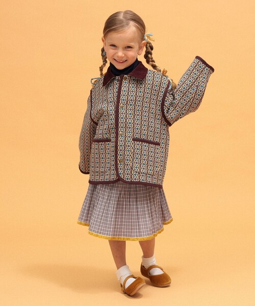 こども ビームス(コドモビームス)の「チェック プリーツ スカート 2026FW(90~140cm)通学スタイル 女の子 プリーツ加工 トレンド(スカート・キッズ・ホワイト系その他5/サックスブルー・90/140/130/120/110/100)」の7枚目の写真