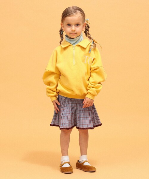 こども ビームス(コドモビームス)の「チェック プリーツ スカート 2026FW(90~140cm)通学スタイル 女の子 プリーツ加工 トレンド(スカート・キッズ・ホワイト系その他5/サックスブルー・90/140/130/120/110/100)」の8枚目の写真