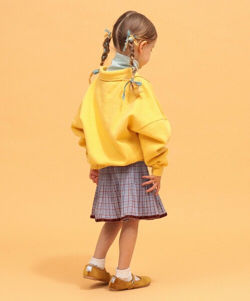 こども ビームス(コドモビームス)の「チェック プリーツ スカート 2026FW(90~140cm)通学スタイル 女の子 プリーツ加工 トレンド(スカート・キッズ・ホワイト系その他5/サックスブルー・90/140/130/120/110/100)」の9枚目の写真