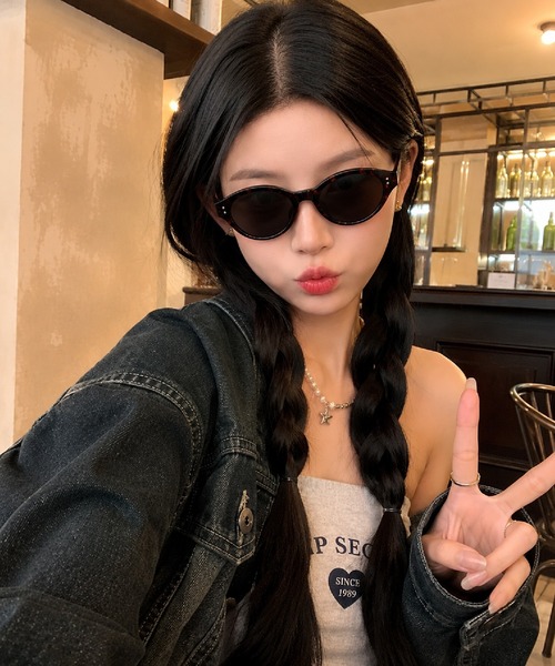 HALEY PESCA(ヘーリーペスカ)の「HALEY PESCA/【トレンド】キャットアイサングラス(サングラス・レディース・ブラック/レオパード・FREE)」の2枚目の写真