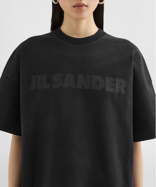 JIL SANDER(ジルサンダー)の「T-SHIRT CN SS OS(Tシャツ/カットソー・レディース・ホワイト/ブラック・XS/L/S)」の2枚目の写真