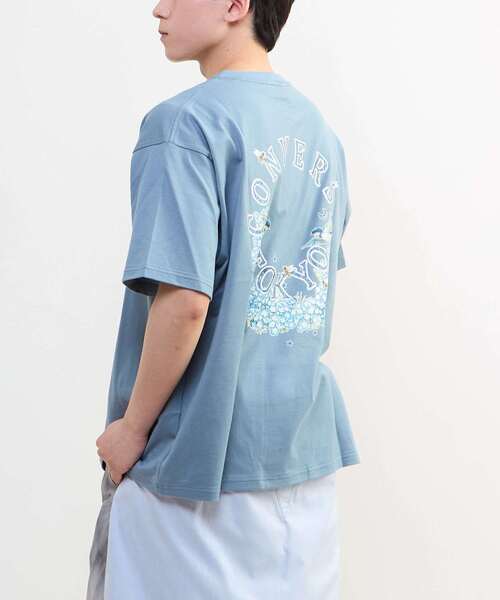 CONVERSE TOKYO（コンバーストウキョウ）の「CIRCLE FLOWER LOGO TEE（Tシャツ/カットソー・レディース・サックスブルー/ホワイト/ブラック・MEDIUM/SMALL）」の10枚目の写真