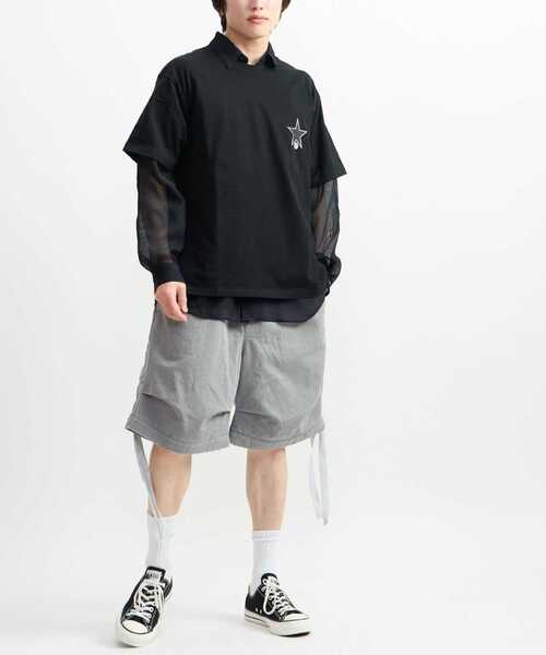CONVERSE TOKYO（コンバーストウキョウ）の「CIRCLE FLOWER LOGO TEE（Tシャツ/カットソー・レディース・サックスブルー/ホワイト/ブラック・MEDIUM/SMALL）」の7枚目の写真