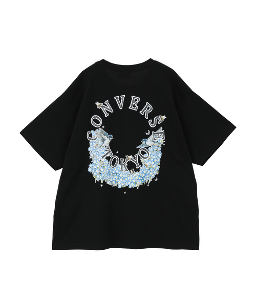CONVERSE TOKYO（コンバーストウキョウ）の「CIRCLE FLOWER LOGO TEE（Tシャツ/カットソー・レディース・サックスブルー/ホワイト/ブラック・MEDIUM/SMALL）」の22枚目の写真