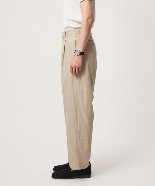 green label relaxing(グリーンレーベルリラクシング)の「コットン ナイロン ツイル GJ 1P ワイド パンツ W3(その他パンツ・メンズ・ダークブラウン/ベージュ/ネイビー・L/M/XL/S)」の11枚目の写真