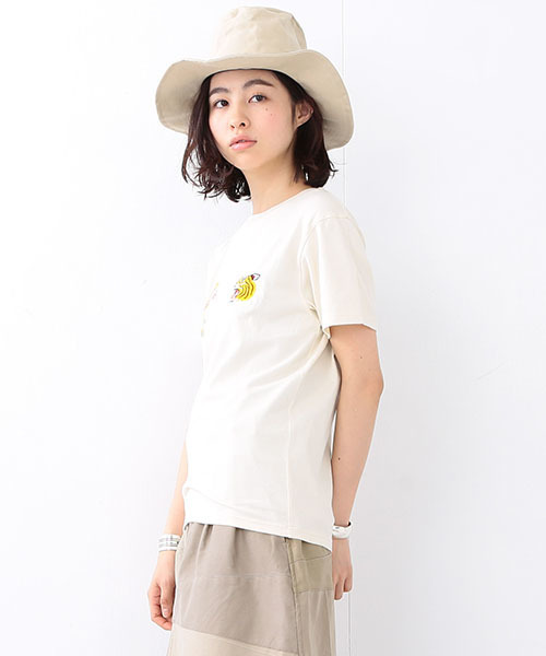 TAILOR TOYO（テーラートウヨウ）の「TAILOR TOYO×BEAMS BOY / スカ刺繍 ショートスリーブ Tシャツ（Tシャツ/カットソー・レディース・ブラック/ナチュラル・ONE SIZE）」の16枚目の写真