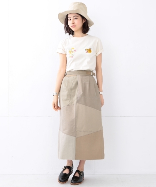 TAILOR TOYO（テーラートウヨウ）の「TAILOR TOYO×BEAMS BOY / スカ刺繍 ショートスリーブ Tシャツ（Tシャツ/カットソー・レディース・ブラック/ナチュラル・ONE SIZE）」の12枚目の写真