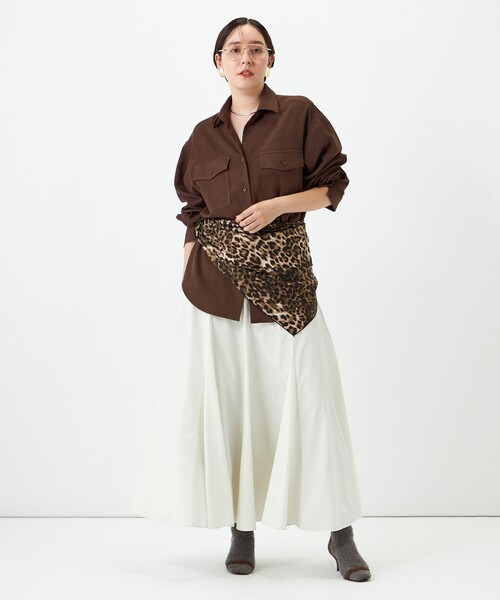 NOLLEY’S(ノーリーズ)の「《UVカット/防シワ》ウォッシャブルスエードライクシャツ(シャツ/ブラウス・レディース・ベージュ/ダークブラウン・FREE)」の12枚目の写真