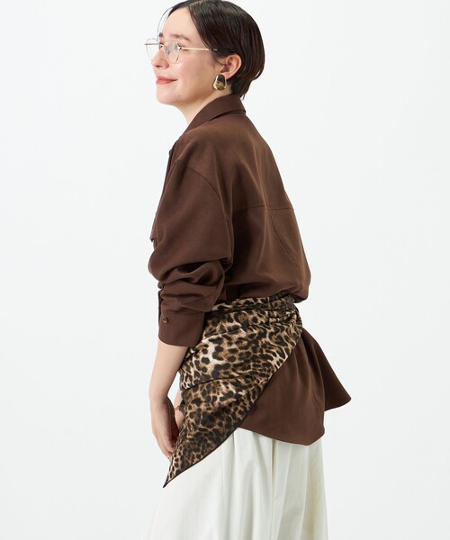 NOLLEY’S(ノーリーズ)の「《UVカット/防シワ》ウォッシャブルスエードライクシャツ(シャツ/ブラウス・レディース・ベージュ/ダークブラウン・FREE)」の16枚目の写真