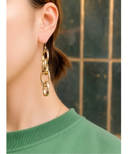 tone（トーン）の「【Flower】シンプルアクリルチェーンピアス(MA)（ピアス（両耳用）・レディース・シルバー/ゴールド・FREE）」の7枚目の写真