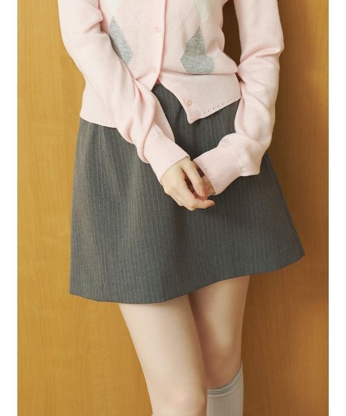 LILY BROWN(リリーブラウン)の「ベーシックミニスカート(スカート・レディース・キャメル/ダークブラウン/ストライプ・1/0)」の15枚目の写真