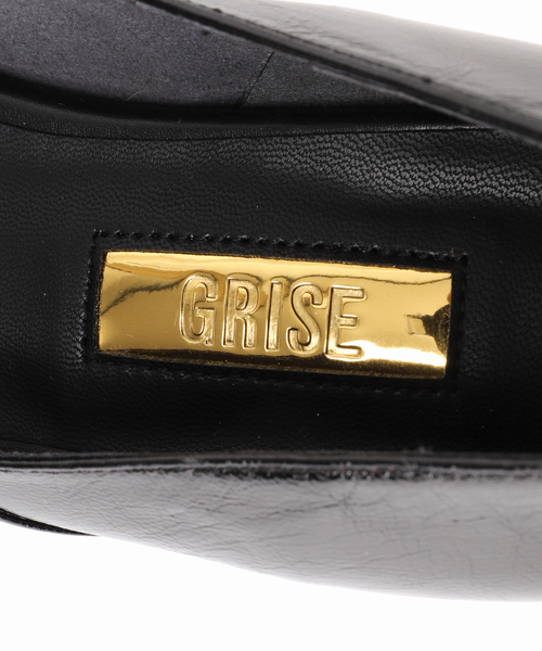 FLAT（フラット）の「《追加 / WEB+一部店舗限定》GRISEレザースクエアARTYフラット（その他シューズ・レディース・ブラック/アイボリー/シルバー・24.5cm/24cm/23.5cm/23cm/22.5cm/22cm/25cm）」の13枚目の写真