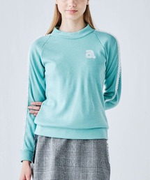 <LADIES>レースラインニットソー