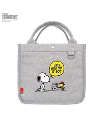 Vintage PEANUTS（ビンテージピーナッツ）の「ルートート / スヌーピー トートバッグ キャンバス リサイクルコットン 自立 IP.スクエア.ピーナッツ-1J（トートバッグ）」