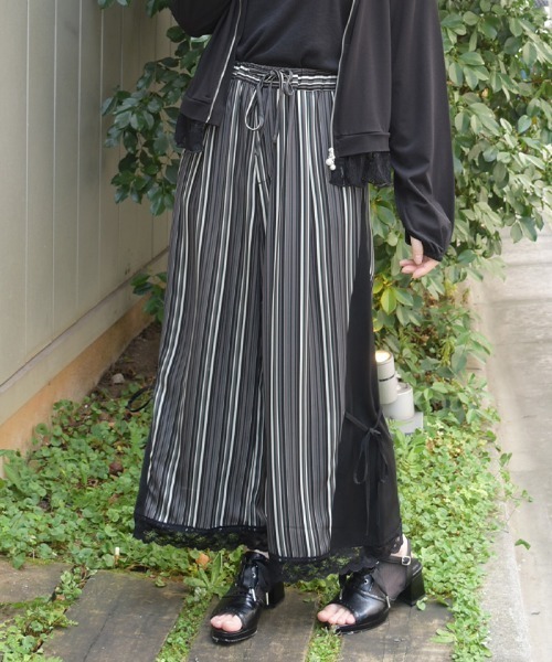 axes femme(アクシーズファム)の「アソート柄サイドリボンPT(その他パンツ・レディース・ラベンダー/ブラック/チャコール・FREE)」の1枚目の写真