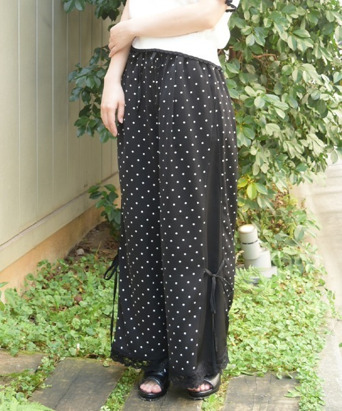 axes femme(アクシーズファム)の「アソート柄サイドリボンPT(その他パンツ・レディース・ラベンダー/ブラック/チャコール・FREE)」の2枚目の写真