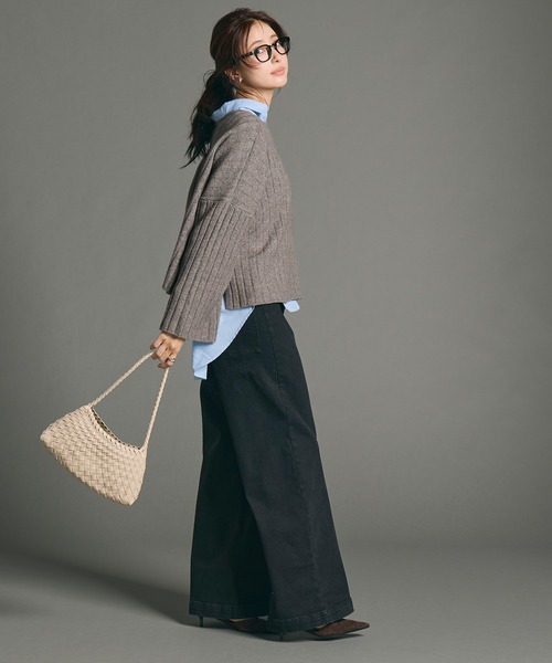 coca(coca)(コカ)の「\保温/ウールミックスワイドシルエットニットトップス(ニット/セーター・レディース・アイボリー/グレイッシュベージュ・M/L/S)」の10枚目の写真