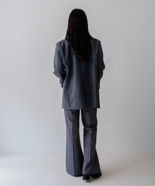 on:nue(オンニュ)の「【on:nue】ウール混メランジテーラードジャケット /26-27 AW COLLECTION(テーラードジャケット・レディース・グレー/ブラウン・FREE)」の14枚目の写真