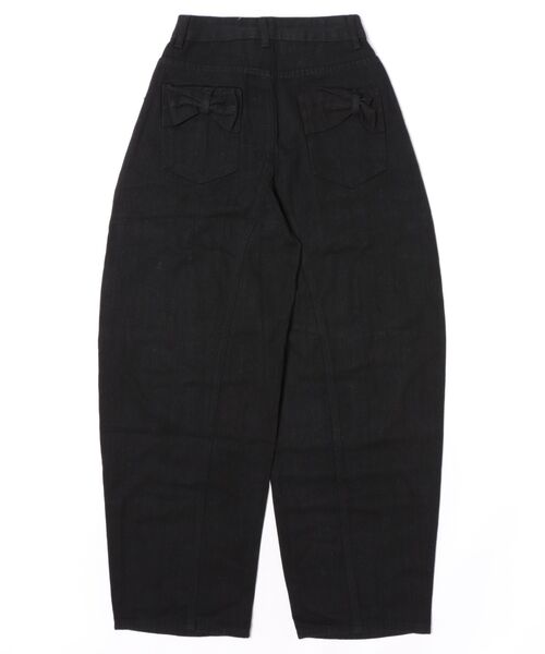 LAMPOON(ランプーン)の「リボンポケットカーブデニムパンツ(デニムパンツ・レディース・ブラック/ホワイト・SMALL/MEDIUM/LARGE)」の17枚目の写真