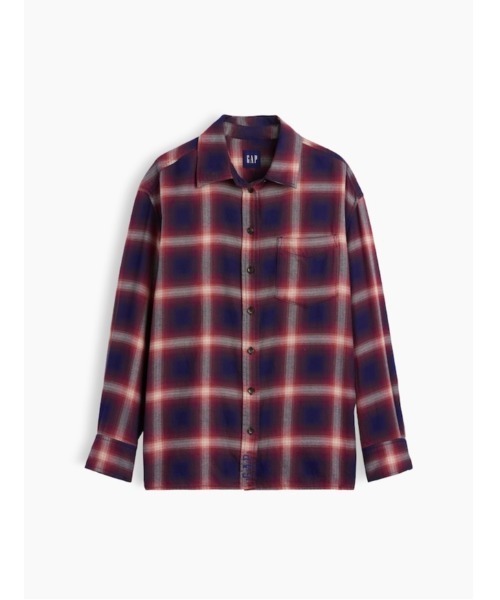 GAP(ギャップ)の「オーバーサイズ フランネルシャツ(シャツ/ブラウス・レディース・ブラック系その他/ブラウン系その他/マルチ・S/M/XS/L/XXS)」の10枚目の写真